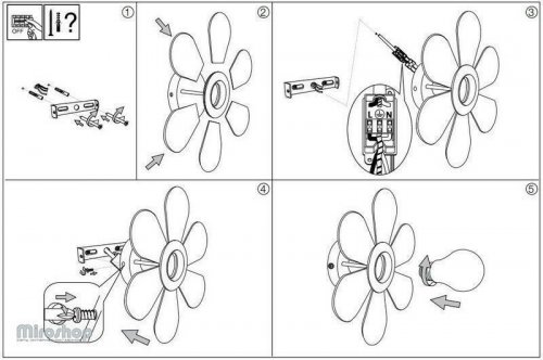 Бра Ideal Lux FLOWER AP1 D30 (141329) (93768)