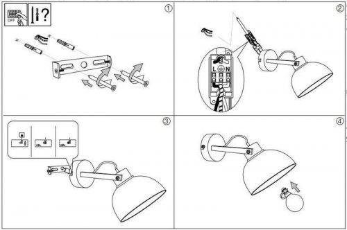 Бра Ideal Lux TITTI AP1 AZZURRO (157139) (13154)