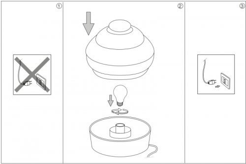 Настольная лампа Ideal Lux CUPCAKE TL1 CROMO (194424) (23105)