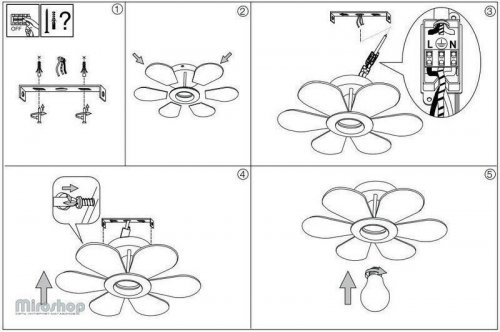 Люстра Ideal Lux FLOWER PL1 D50 (141336) (93765)