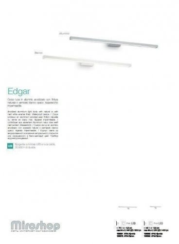 Настенный светильник Ideal Lux EDGAR AP84 BIANCO (136578) (93983)
