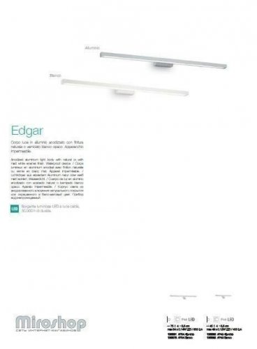 Настінний світильник Ideal Lux EDGAR AP49 BIANCO (136592) (93981)