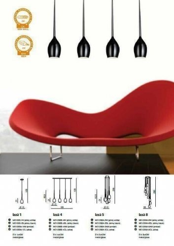 Підвісний світильник Azzardo AZ0160 Izza 8 (shiny white) (MD1288A-8-SWH) (15381)