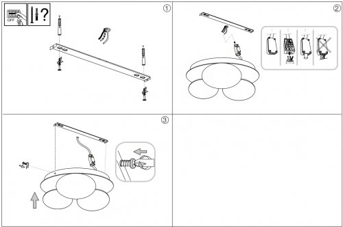 Настінно-стельовий світильник Ideal Lux EVOLUTION PL3 (193106)