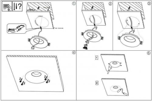 Точковий світильник Ideal Lux SAMBA FI1 ROUND SMALL (150307) (13214)