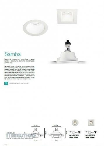 Точковий світильник Ideal Lux SAMBA FI1 ROUND (139012) (94272)