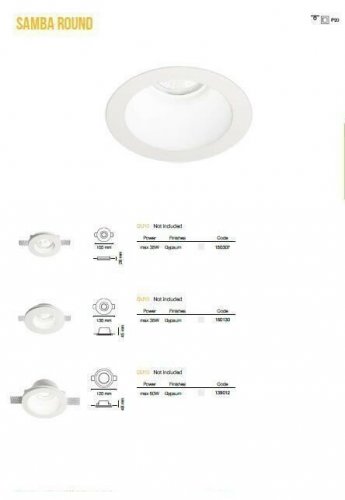 Точковий світильник Ideal Lux SAMBA FI1 ROUND MEDIUM (150130) (13097)