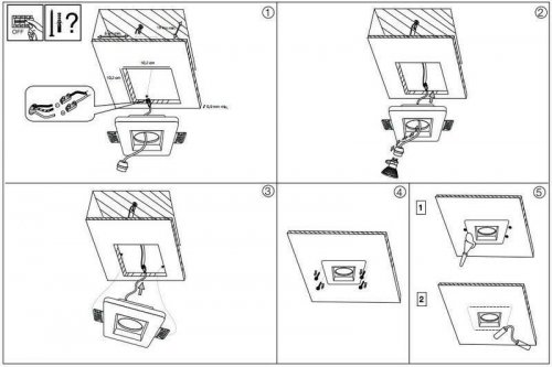Точковий світильник Ideal Lux SAMBA FI1 SQUARE SMALL (150291) (13279)
