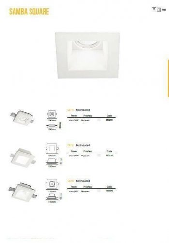 Точковий світильник Ideal Lux SAMBA FI1 SQUARE SMALL (150291) (13279)