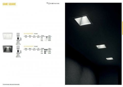 Точечный светильник Ideal Lux GAME SQUARE WHITE BLACK (192352) (13143)