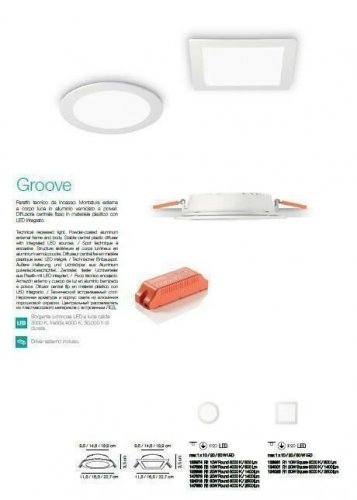 Точковий світильник Ideal Lux GROOVE FI1 20W ROUND (123998) (94255)