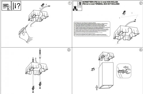 Точковий світильник Ideal Lux NITRO 10W SQUARE BIANCO (206035) (22935)