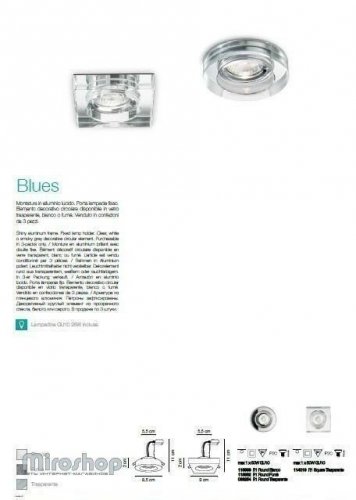 Точковий світильник Ideal Lux BLUES FI1 ROUND TRASPARENTE (083254) (67614)