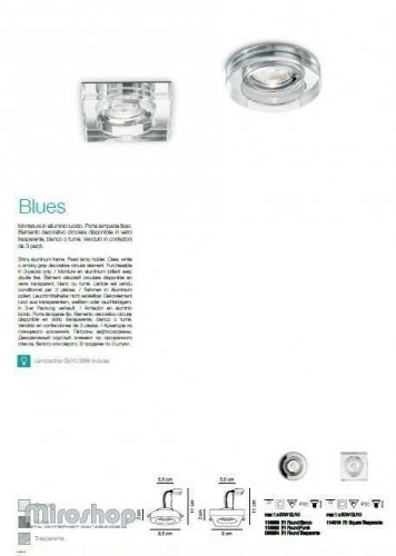 Точковий світильник Ideal Lux BLUES FI1 ROUND BIANCO (113999) (94244)