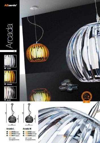 Подвесной светильник Azzardo AZ0363 Arcada M (black) (MD2106-1-BK)