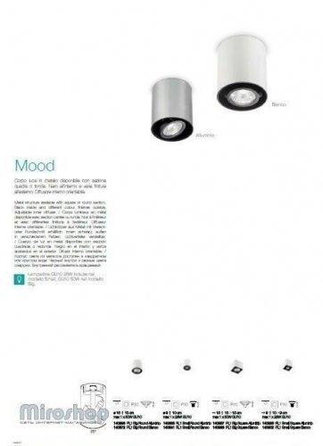Точковий світильник Ideal Lux MOOD PL1 BIG ROUND ALLUMINIO (140896) (96712)