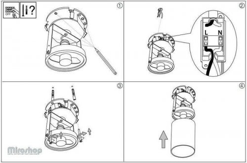 Точковий світильник Ideal Lux MOOD PL1 BIG ROUND ALLUMINIO (140896) (96712)