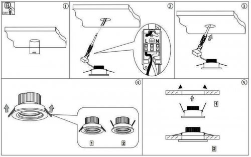 Точковий світильник Ideal Lux DELTA FI5 BIANCO (062402) (67621) 