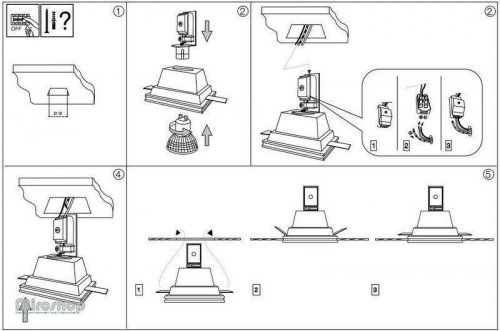 Точковий світильник Ideal Lux SAMBA FI1 SQUARE (139029) (94273)