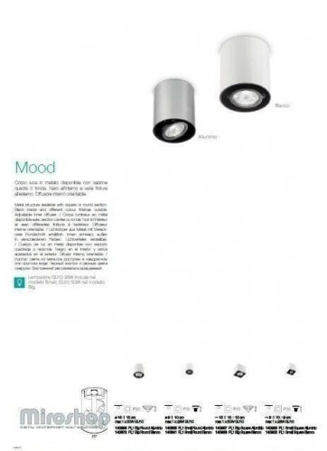 Точковий світильник Ideal Lux MOOD PL1 BIG ROUND BIANCO (140872) (94264)