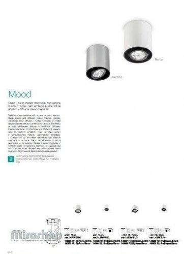Точковий світильник Ideal Lux MOOD PL1 SMALL ROUND BIANCO (140841) (94267) 
