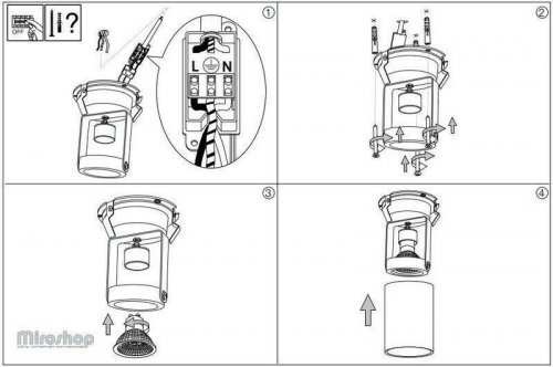 Точковий світильник Ideal Lux MOOD PL1 SMALL ROUND BIANCO (140841) (94267) 