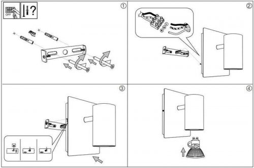 Спот Ideal Lux SPOT AP1 NERO (115481) (23194) 
