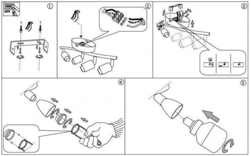 Спот Ideal Lux SNAKE PL4 (002781) (48933)