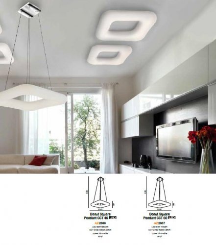 Подвесной  светильник  Azzardo  AZ2666  Donut  Sq  46  CCT
