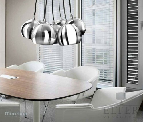 Підвісний світильник Azzardo AZ1043 Noa 7 (chrome/white) (PL-6084-CH-WH) (15830)