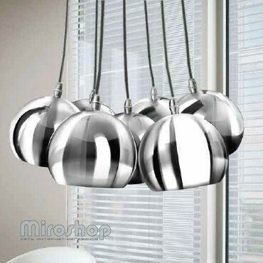 Підвісний світильник Azzardo AZ1043 Noa 7 (chrome/white) (PL-6084-CH-WH) (15830)