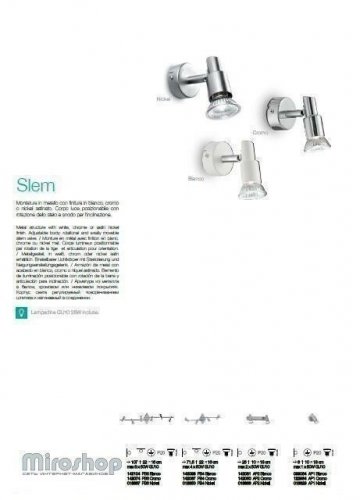 Спот Ideal Lux SLEM PL4 BIANCO (142098) (96747)