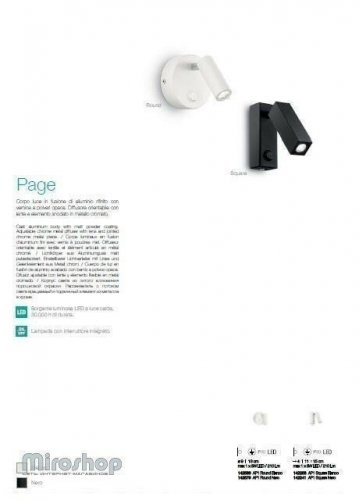 Спот Ideal Lux PAGE AP1 SQUARE NERO (142241) (93751) 