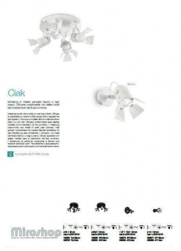 Спот Ideal Lux CIAK PL4 NERO (095707)