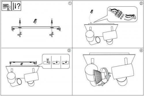 Спот Ideal Lux SPOT PL4 BIANCO (156774) (13221)