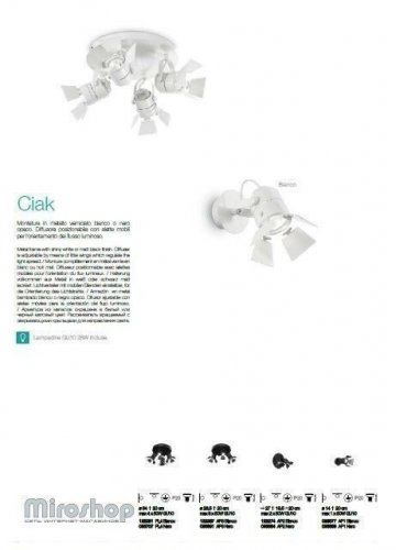 Спот Ideal Lux CIAK AP1 NERO (095653)