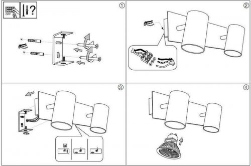Спот Ideal Lux SPOT AP2 BIANCO (156736) (13103)