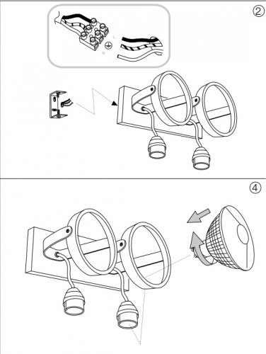 Спот  Ideal  Lux  GLIM  PL2  NERO  (200248)  (23061)