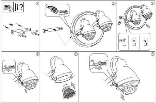Спот  Ideal  Lux  BOB  MINI  AP2  (156408)  (13054)