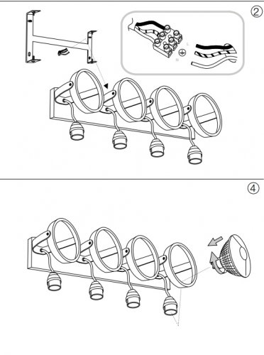 Спот  Ideal  Lux  GLIM  PL4  NERO  (200255)  (23251)