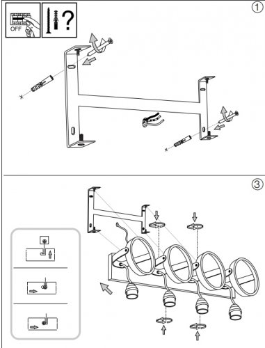 Спот  Ideal  Lux  GLIM  PL4  NERO  (200255)  (23251)