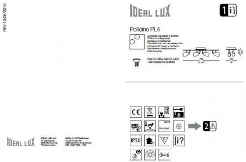 Спот Ideal Lux POLLICINO PL4 (052298)