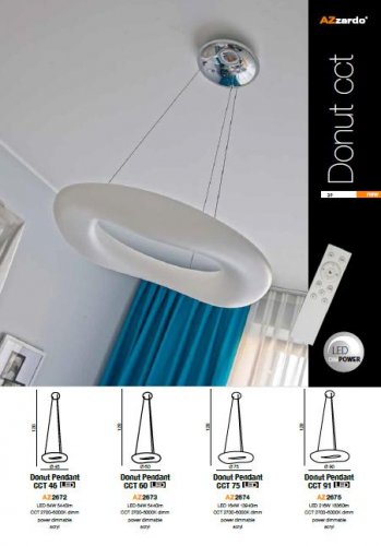 Подвесной  светильник  Azzardo  AZ2672  Donut  46  CCT