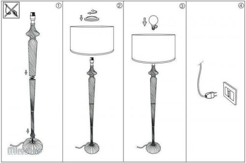 Торшер Ideal Lux FORCOLA PT1 BIANCO (142616) (94220)