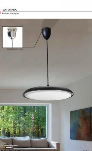 Підвісний світильник Azzardo AZ2756 Saturnia 40 4000K (chrome) 