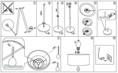Торшер Ideal Lux OPERA PT1 BIANCO (068275) (56340)