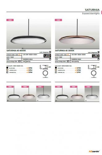 Підвісний світильник Azzardo AZ2756 Saturnia 40 4000K (chrome) 