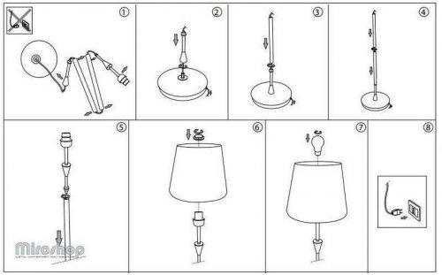 Торшер Ideal Lux PARIS PT1 (014968) (41875)