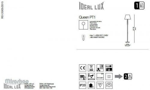 Торшер Ideal Lux QUEEN PT1 (077765) (56380)