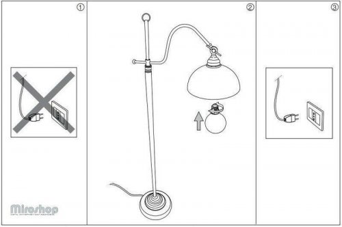 Торшер Ideal Lux AMSTERDAM PT1 BRUNITO (129242) (96750)